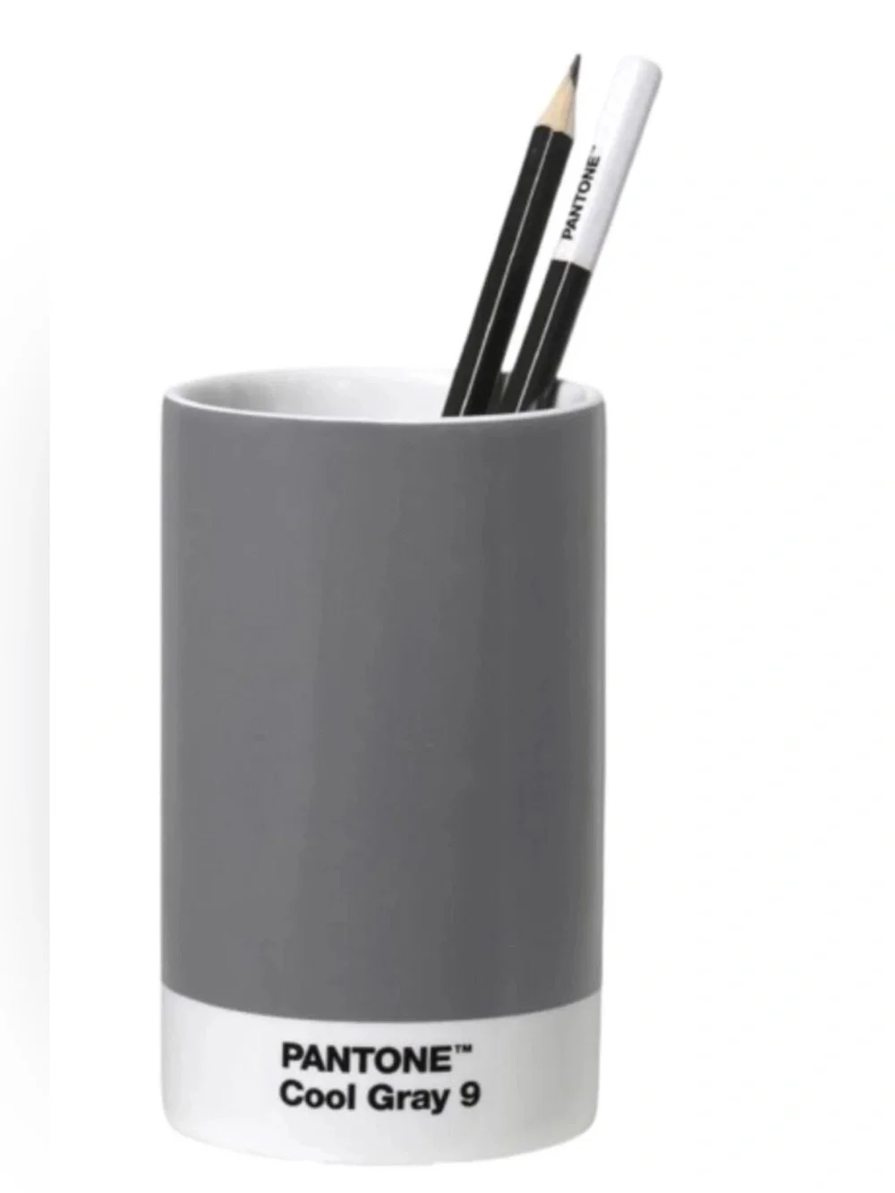 Copenhagen Design PANTONE Pencil Pen Cup - Cool Gray 9 NEW Modern Contemporary